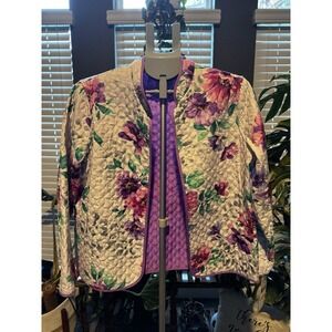 NWT Alfred Dunner Reversible 2015 Always In Style Jacket - Floral Size 10